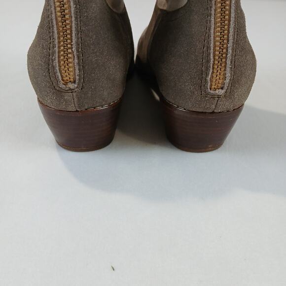 Zadig & Voltaire Teddy Skull Suede Canvas Ankle Boots Fringe EU 37 US 7 - Picture 10 of 11